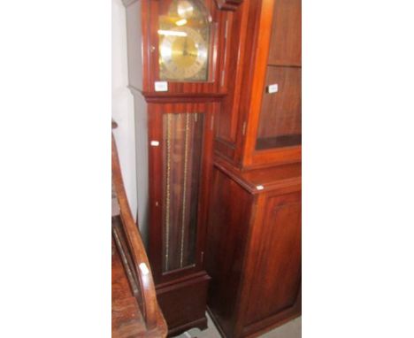 A modern long case clock, needs attention, COLLECT ONLY.