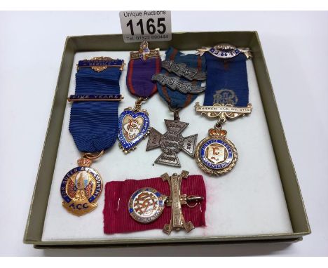 Five medals (inc 2 silver) inc Order of Buffalos, Oddfellows etc