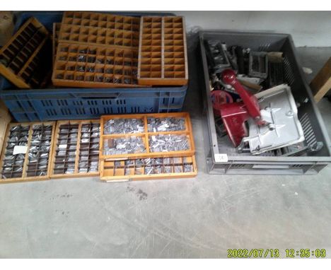 An old printing press with a large quantity of print. COLLECT ONLY.