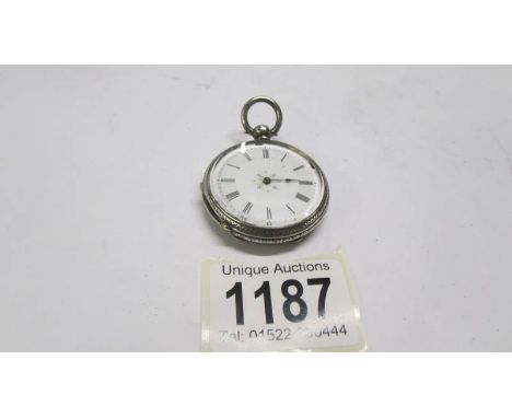 A fine silver J W Benson silver fob watch to HRH The Prince of Wales, not working.