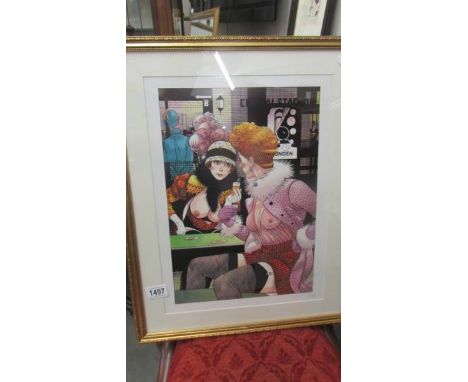 Dick Matena (b.1943) (Dutch) Pencil signed and numbered limited-edition print 142/400 entitled 'Das leben am bahnhof' 'life a