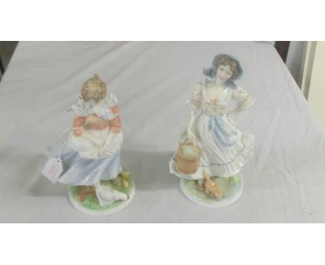 Two Royal Worcester figurines.Good condition with no damage observed