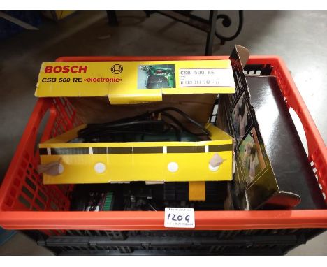 A Bosch corded drill and wide angle grinder