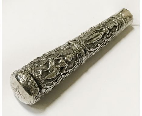 ORIENTAL SILVER WALKING STICK HANDLE