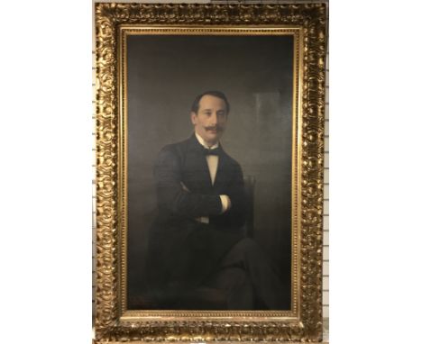 LARGE GILT FRAMED PORTRAIT 120CMS X 73CM TO INNER FRAME