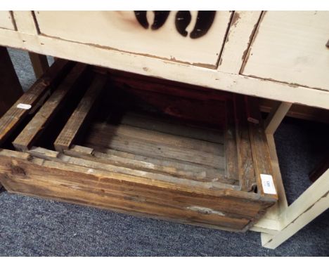 A set of three vintage graduating seed trays