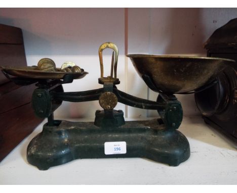 A set of Ibrasco kitchen scales and weights 