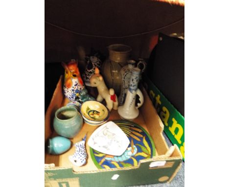 A mixed selection of ceramics to include Delft, Upchurch, Poole, Portuguese etc