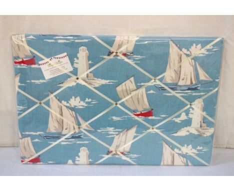 LARGE NAUTICAL THEMED FABRIC NOTICE BOARD BY DAISY BELLE DESIGNS40.5cm x 60.5cmNote: Daisy Belle Designs is owned and run by 