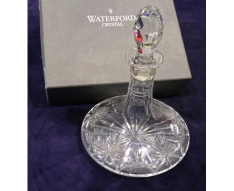 Boxed Waterford crystal ship decanter, H: 29 cm, slight use marks otherwise good. P&amp;P Group 3 (£25+VAT for the first lot 