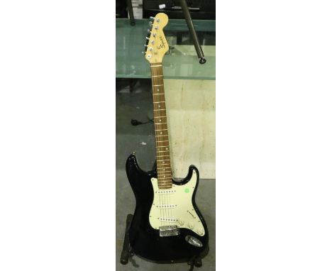 Fender Squier Strat electric guitar, serial NO CAE-0050600345. P&amp;P Group 3 (£25+VAT for the first lot and £5+VAT for subs