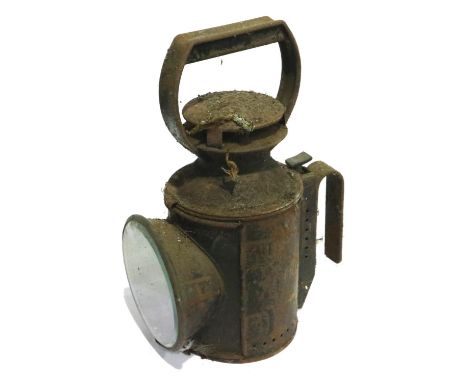 British Rail Midlands railway lamp, with burner. Not available for in-house P&amp;P 