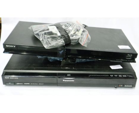 Sony Blu-Ray model BDP5370 and a Panasonic DVD recorder DMR EX77. All electrical items in this lot have been PAT tested for s