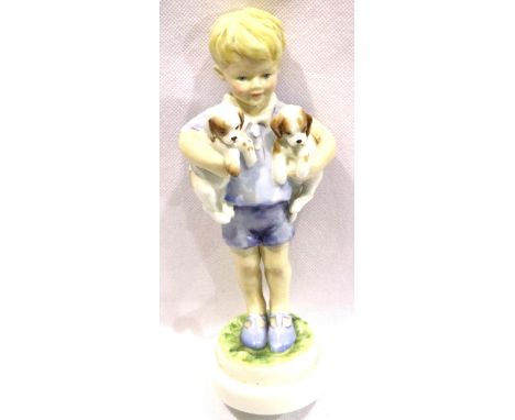 Royal Worcester figurine, Mondays Child, H: 17 cm, no cracks or chips. P&amp;P Group 2 (£18+VAT for the first lot and £3+VAT 