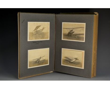 Photography - WW1 - Royal Flying Corps - a photograph album, compiled by Mr W.P. Southall, RFC, Squadrons 7-28-72, various an