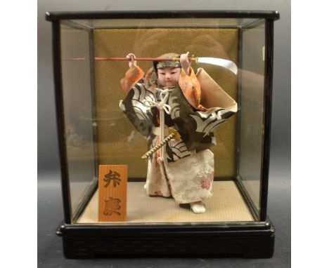 A Japanese model "Samurai Warrior" in original glass case 
