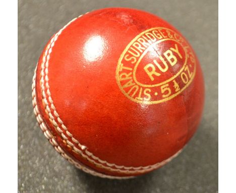 Sport - a Stuart Surridge & Co Ruby 5½ oz cricket ball