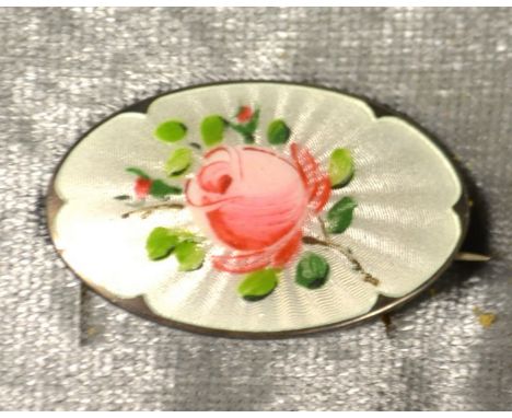 A Norwegian enamel brooch, sterling 925