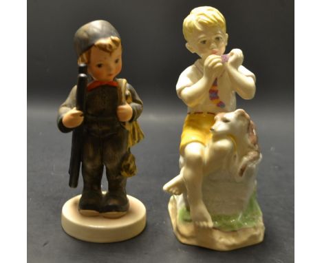 A Royal Worcester figure, June modelled by F.G. Doughty a Goebel Hummel figure (2) 