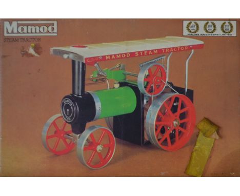 A Mamod TE1A green Steam Tractor, Spirit powered, boxed