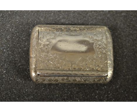 A silver snuff box, London, 1896