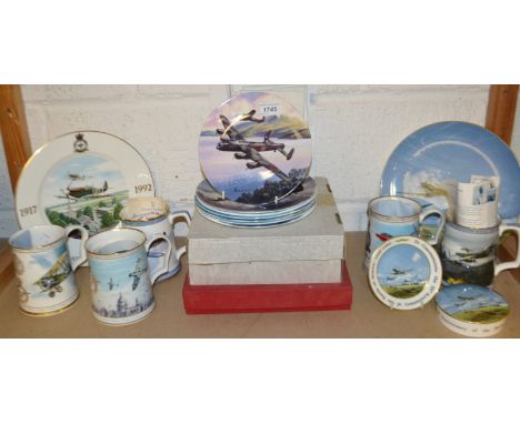 Ceramics - a Spode Battle Of Britain commemorative plate, boxed;  others Coalport, Royal Doulton, Royal Worcester etc;  five 