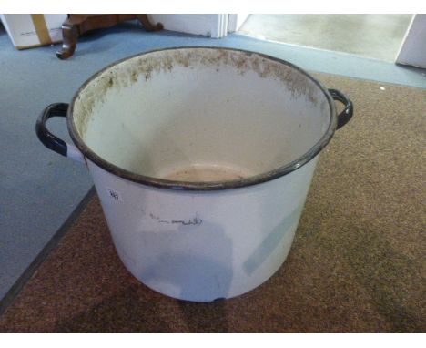 Large Enamel Bin