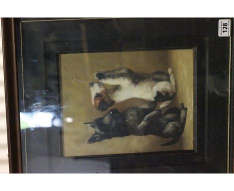 Oil painting portrait of a Jack Russell terrier of Scottie Dog