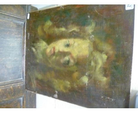 Oil on Canvas Portrait of a Lady signed bottom left J. Worswick