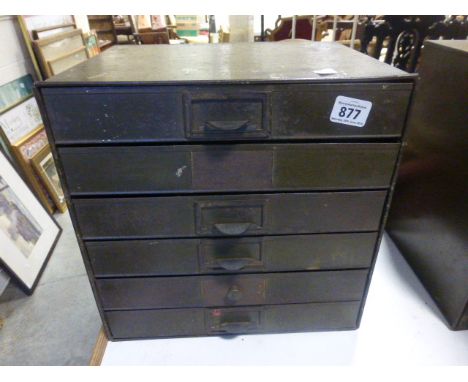 Vintage metal 6 drawer chest
