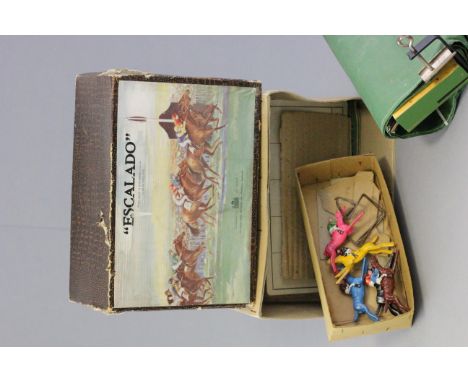 Vintage Chad Valley Escaldo Game with Lead Race Horses and Jockeys