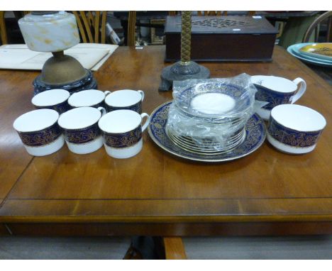 Royal Worcester ' Sandringham ' Tea Set comprising Six Tea Cups, Saucers and Tea Plates plus Sandwich Plate, Milk and Sugar