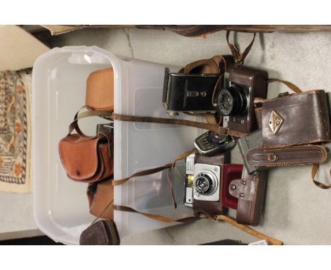 Box of Mixed Cameras, Light Meters, etc