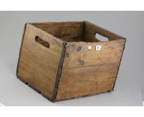 Vintage pine bottle crate