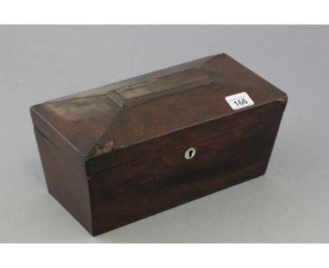 Georgian Rosewood Tea Caddy with Shelley Bowl inside