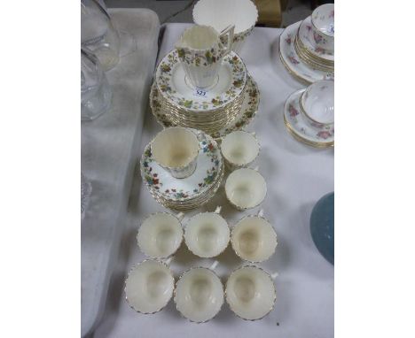 Victorian Part Tea Service decorated with Ivy Leaves
