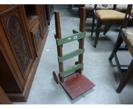 Set of Vintage Wooden Child's Sack Trucks