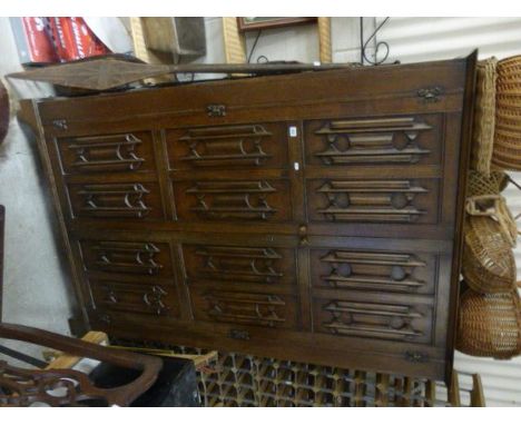 Mid 20th century Oak Wardrobe with Two Linenfold Panel Doors