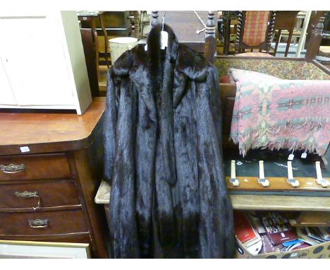 Clothing - Vintage Sydney Faber of London Three Quarter Length Mink Coat with Belt
