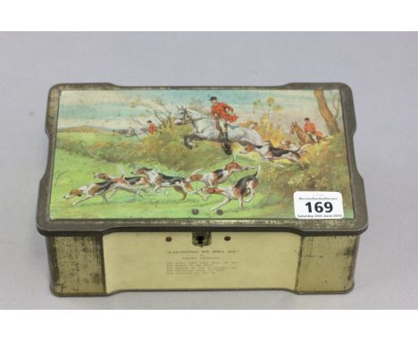 Vintage ' A Hunting we will go ' Advertising Sweet Tin