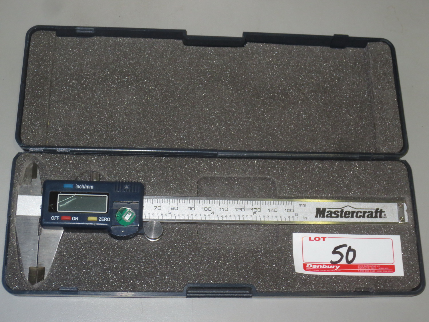 MASTERCRAFT 150MM DIGITAL VERIER CALIPER W/CASE (NO BATTERY)