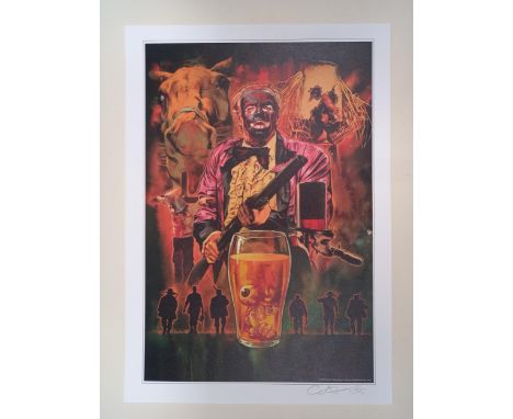 Graham Humphreys Print, signed by the artist, 42 x 30 cm 
