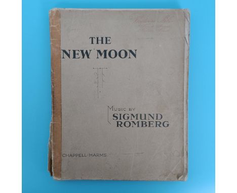 The New Moon score by Sigmund Romberg, with various handwritten notes by Pierpoint Miles, who was prompt at the Theatre Royal