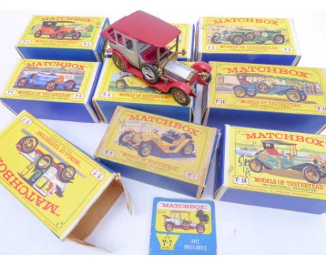 Nine 1960s to mid-1970s Matchbox ‘Models of Yesteryear’ die-casts in their original boxes:Y-1 1911 Model ‘T’ Ford (1964-1974)