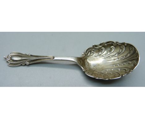 A Joseph Gloster silver caddy spoon, Birmingham 1896 