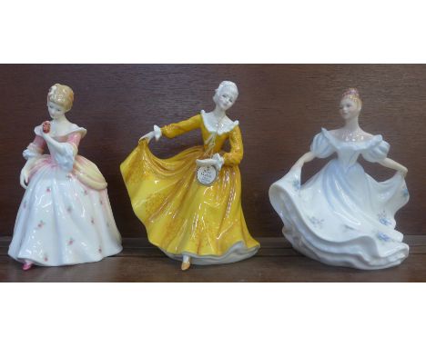 Three Royal Doulton figures, Christine, Kirsty and Kathy 