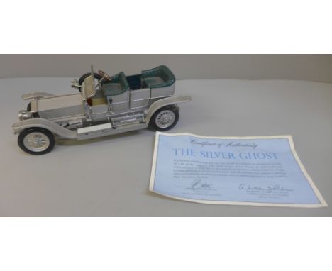 A Franklin Mint model Rolls-Royce The Silver Ghost, with COA, a/f 