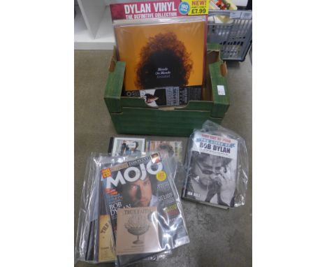 Six Bob Dylan LP records and memorabilia 