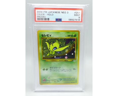 PSA 9 Celebi Japanese vintage Holo Pokemon card 