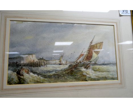 19th century seascape, early 20th century print of a dog signed in pencil 